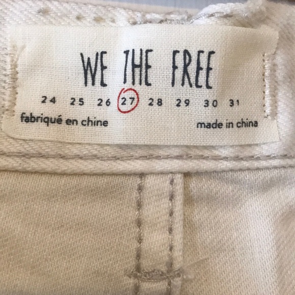 NWT: FP White Denim Shorts in Worn White - Picture 4 of 7